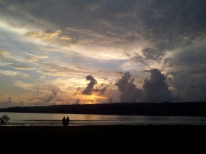 Pacitan Sunset on the beach